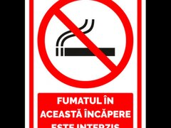 Indicator fumatul in aceasta incapere este interzis