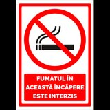 Indicator fumatul in aceasta incapere este interzis